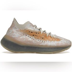 Yeezy x Adidas Grey/Brown Knit Fabric Boost 380 Pepper Sneakers Size 41 1/2